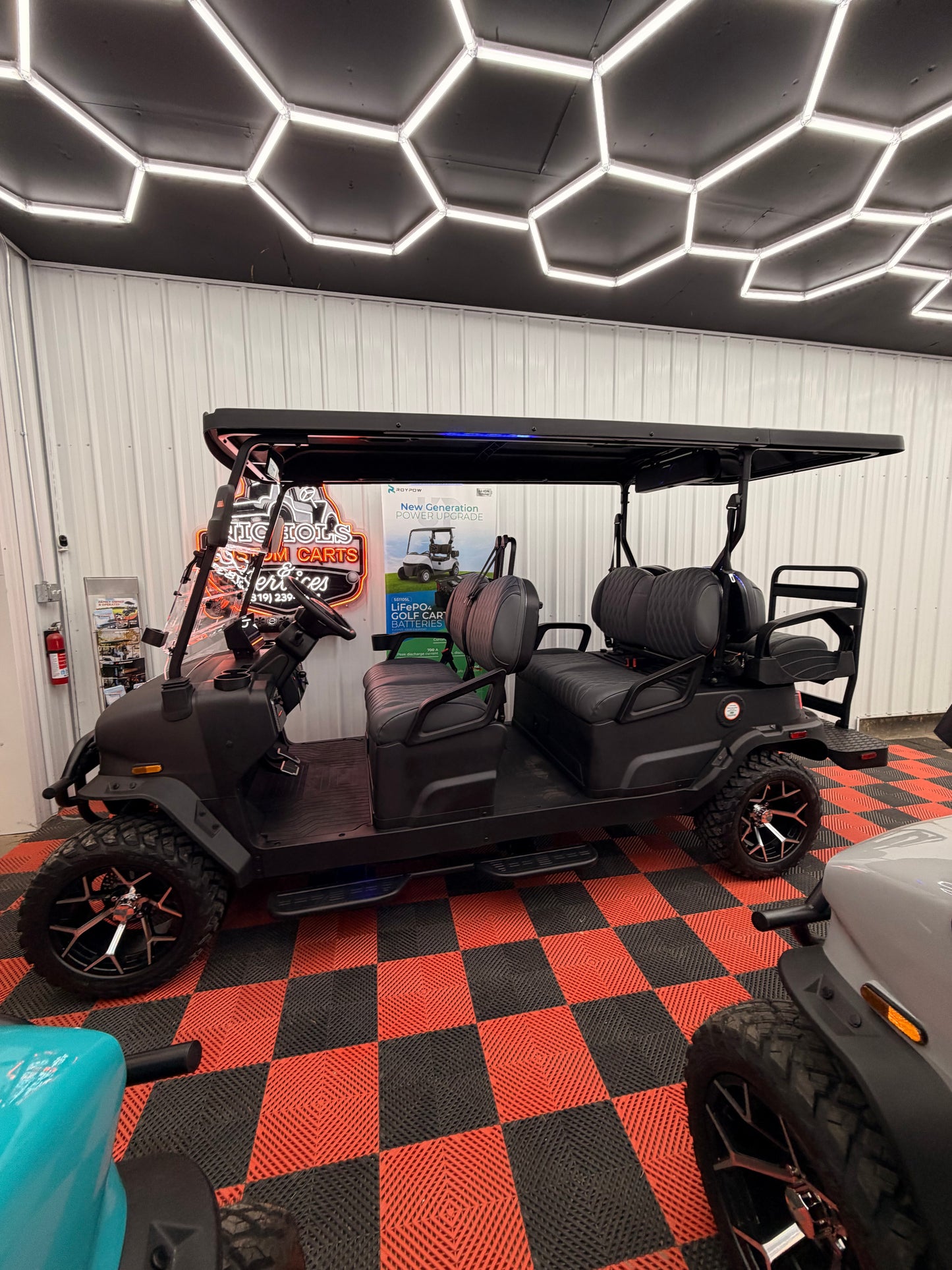 2026 NEW  Denago Rover XL6 Passenger Golf Cart Lithium Matte Black (48 0% Financing Available)
