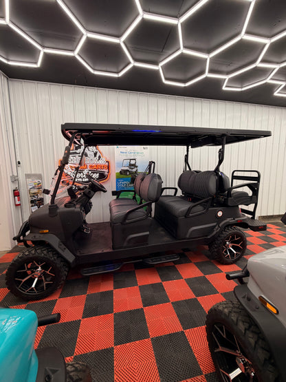2026 NEW  Denago Rover XL6 Passenger Golf Cart Lithium Matte Black (48 0% Financing Available)