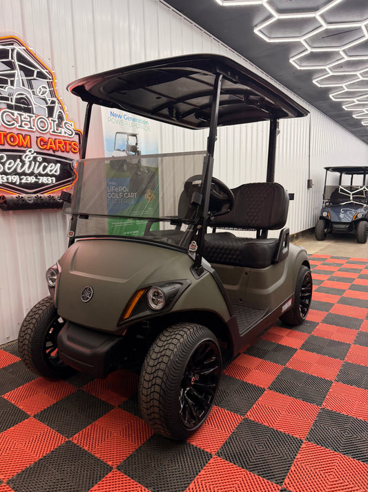 2022 Yamaha Gas EFI (Military Matte Green)Street Legal Kit & Luxury Seat