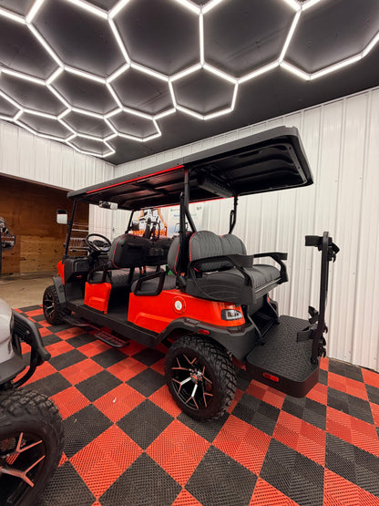 2026 NEW Denago Rover XL6 Passenger Golf Cart Lithium Lava Orange (48 M 0% Financing Available)