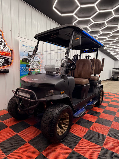 NEW Denago Rover XL 4 Passenger Golf Cart Lithium Matte Black Luxury (48 Months 0% Available)