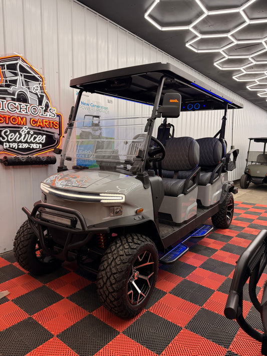 2026 NEW Denago Rover XL6 Passenger Golf Cart Lithium GRAY (48 Months 0% Financing Available)