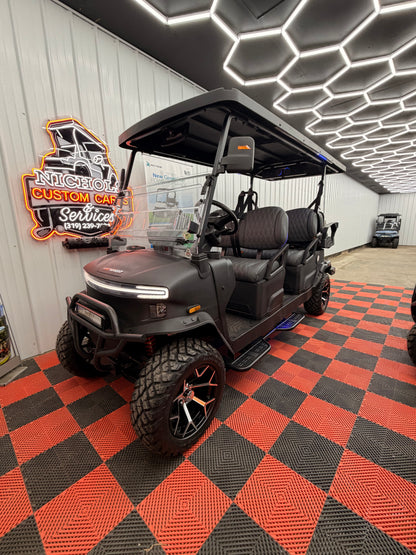 2026 NEW  Denago Rover XL6 Passenger Golf Cart Lithium Matte Black (48 0% Financing Available)