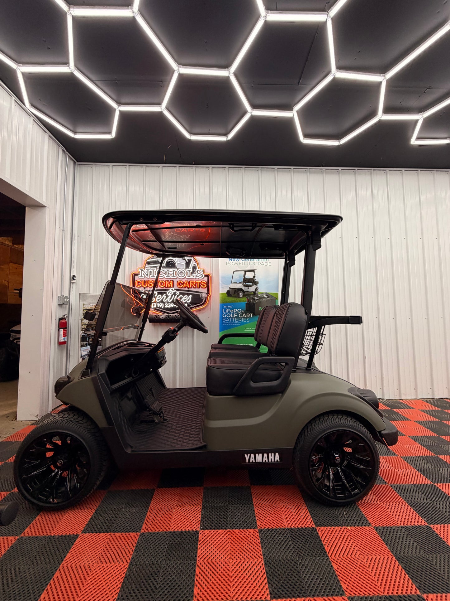 2022 Yamaha Gas EFI (Military Matte Green)Street Legal Kit & Luxury Seat