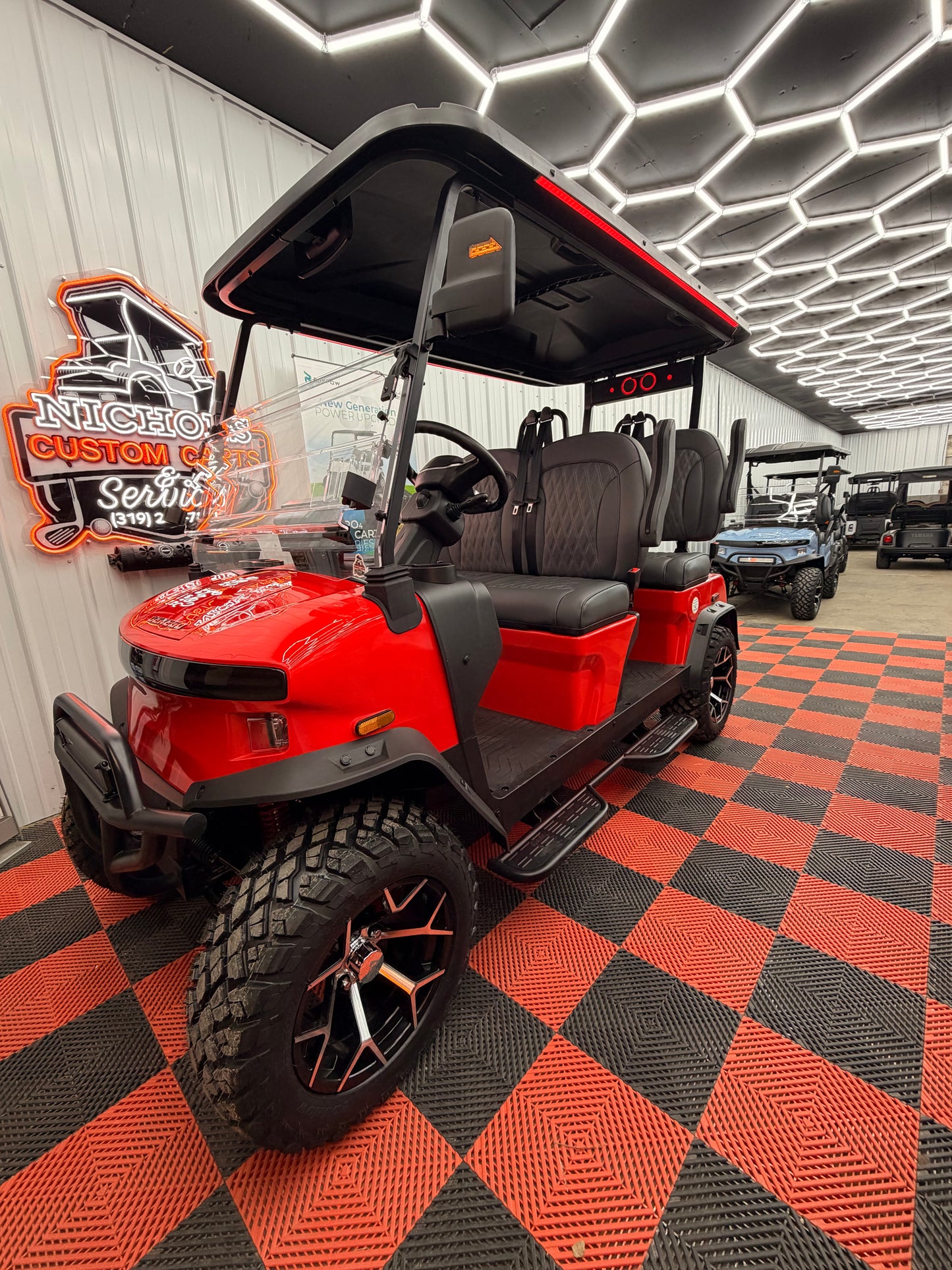 NEW Denago Rover XL 4 Passenger Golf Cart RED GEN 3 (48Months 0% Financing Available)