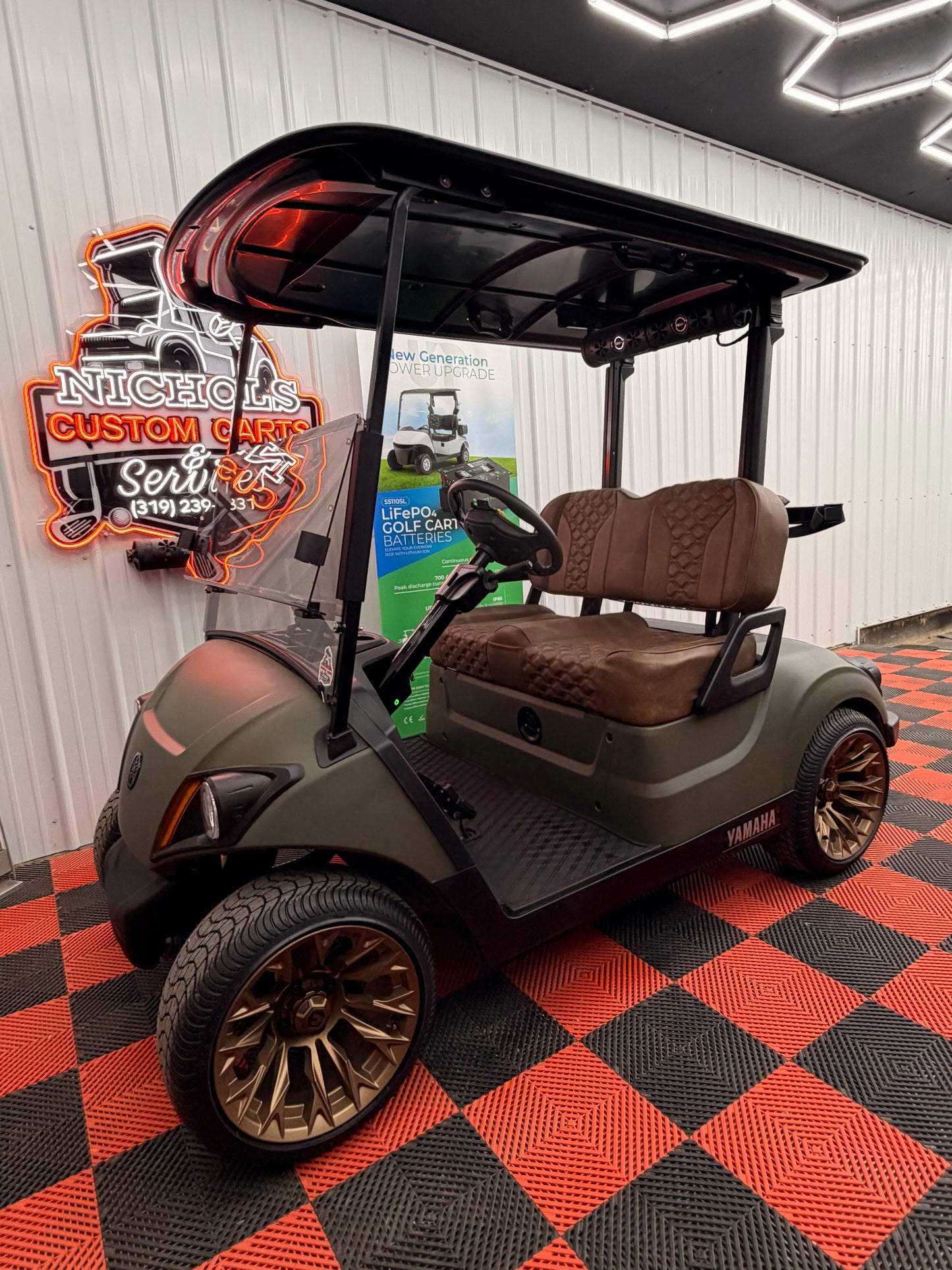 2022 Yamaha Gas EFI (Military Matte Green)Street Legal Kit & Luxury Seat