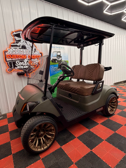 2022 Yamaha Gas EFI (Military Matte Green)Street Legal Kit & Luxury Seat