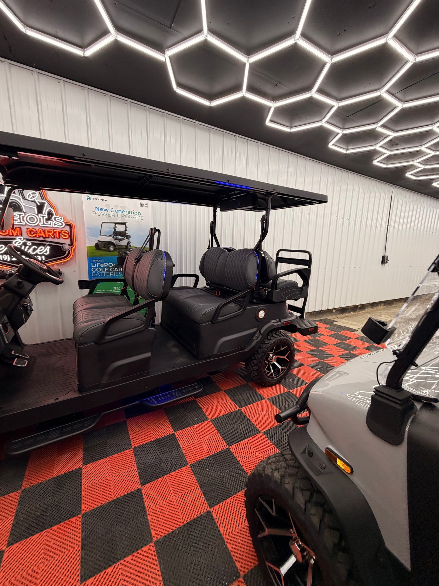 2026 NEW  Denago Rover XL6 Passenger Golf Cart Lithium Matte Black (48 0% Financing Available)