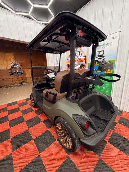 2022 Yamaha Gas EFI (Military Matte Green)Street Legal Kit & Luxury Seat