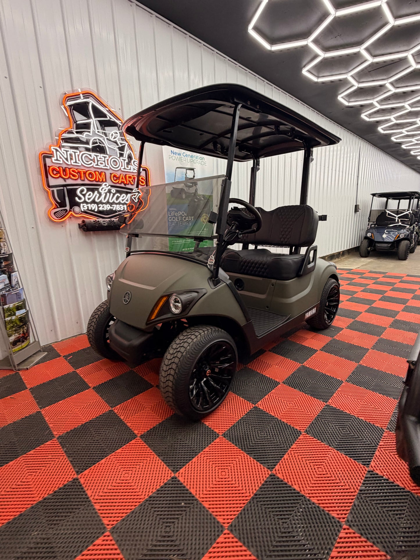 2022 Yamaha Gas EFI (Military Matte Green)Street Legal Kit & Luxury Seat