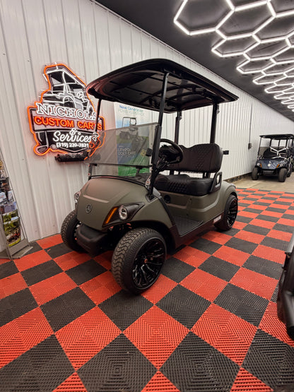 2022 Yamaha Gas EFI (Military Matte Green)Street Legal Kit & Luxury Seat