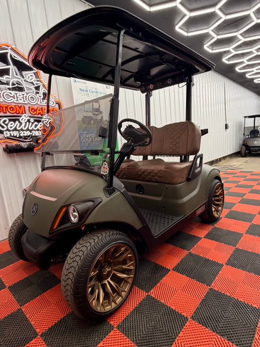 2022 Yamaha Gas EFI (Military Matte Green)Street Legal Kit & Luxury Seat