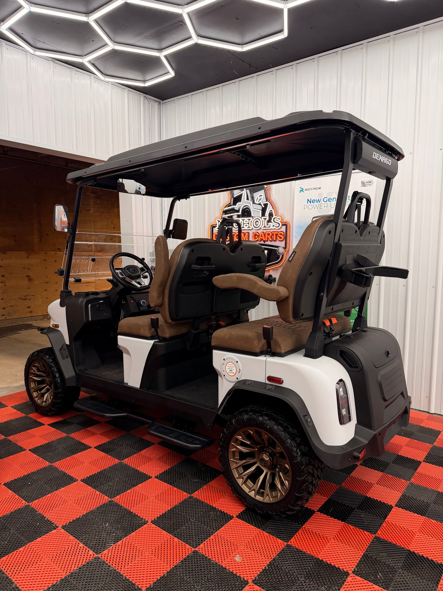 NEW Denago Rover XL 4 Passenger Golf Cart Lithium White Luxury (48 Months 0% Financing Available)