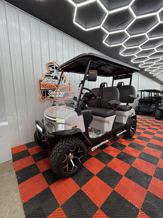 2025 Denago Rover XL 4 Passenger Golf Cart Lithium WHITE (36 Months 0% Financing Available)