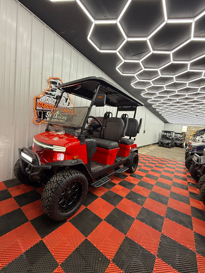 2025 Denago Rover XL 4 Passenger Golf Cart RED (36 Months 0% Financing Available)