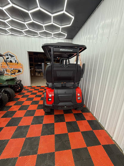 2025 Denago Rover XL 4 Passenger Golf Cart RED (36 Months 0% Financing Available)