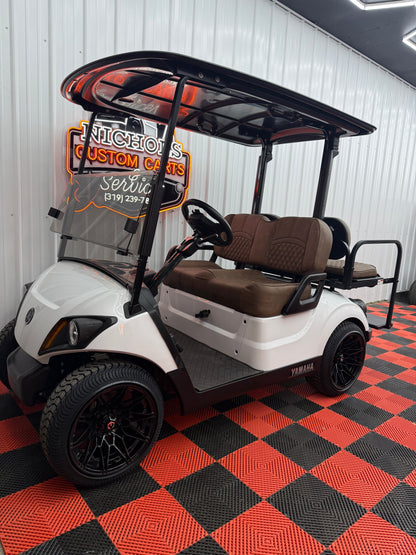 2022 Yamaha Gas EFI QT Pearl White(Luxury Seat & Street Legal Kit) 4 Passenger