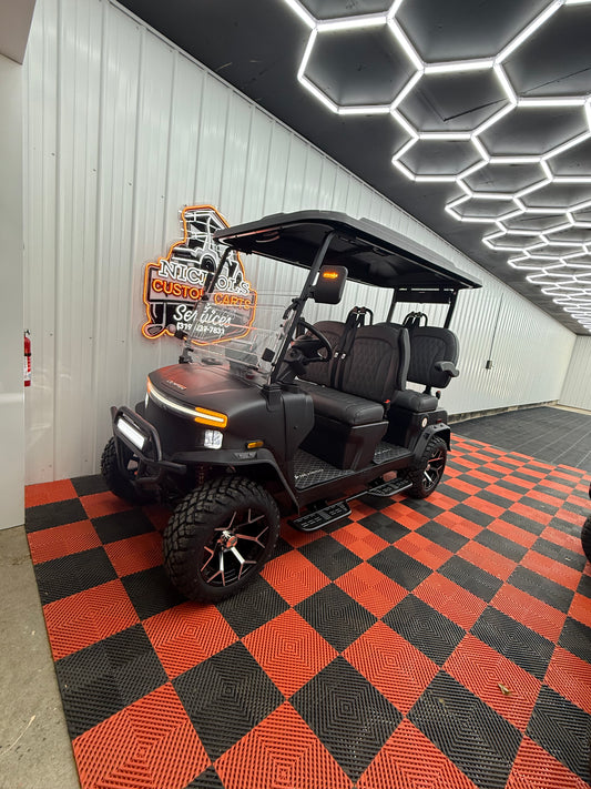 2025 Denago Rover XL 4 Passenger Golf Cart Lithium MATTE BLACK (36 Months 0% Financing Available)