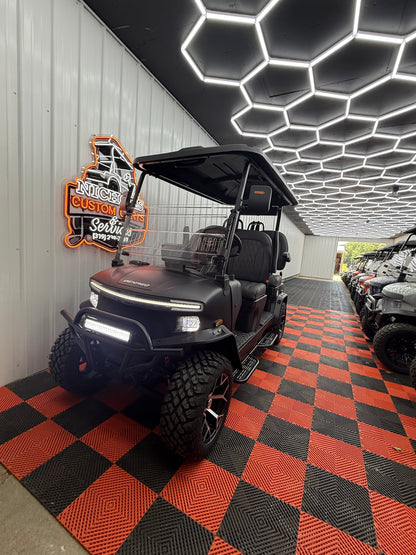 2025 Denago Rover XL 4 Passenger Golf Cart Lithium MATTE BLACK (36 Months 0% Financing Available)