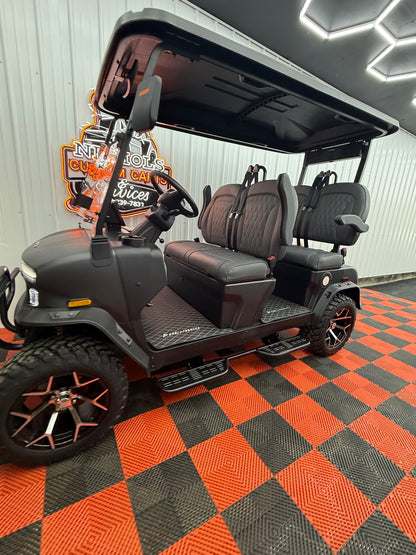 2025 Denago Rover XL 4 Passenger Golf Cart Lithium MATTE BLACK (36 Months 0% Financing Available)