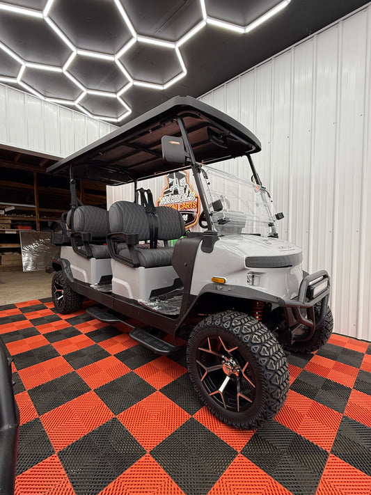2025 Denago Rover XL6 Passenger Golf Cart Lithium GRAY (36 Months 0% Financing Available)