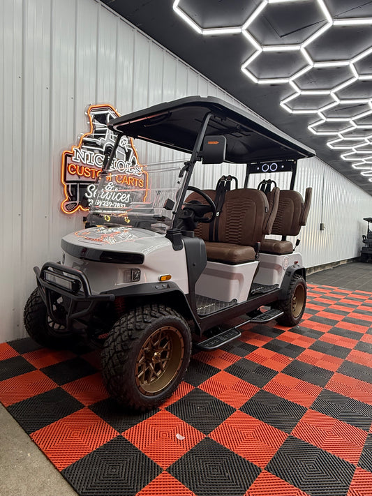 2025 Denago Rover XL 4 Passenger Golf Cart Lithium White Luxury(36 Months 0% Financing Available)