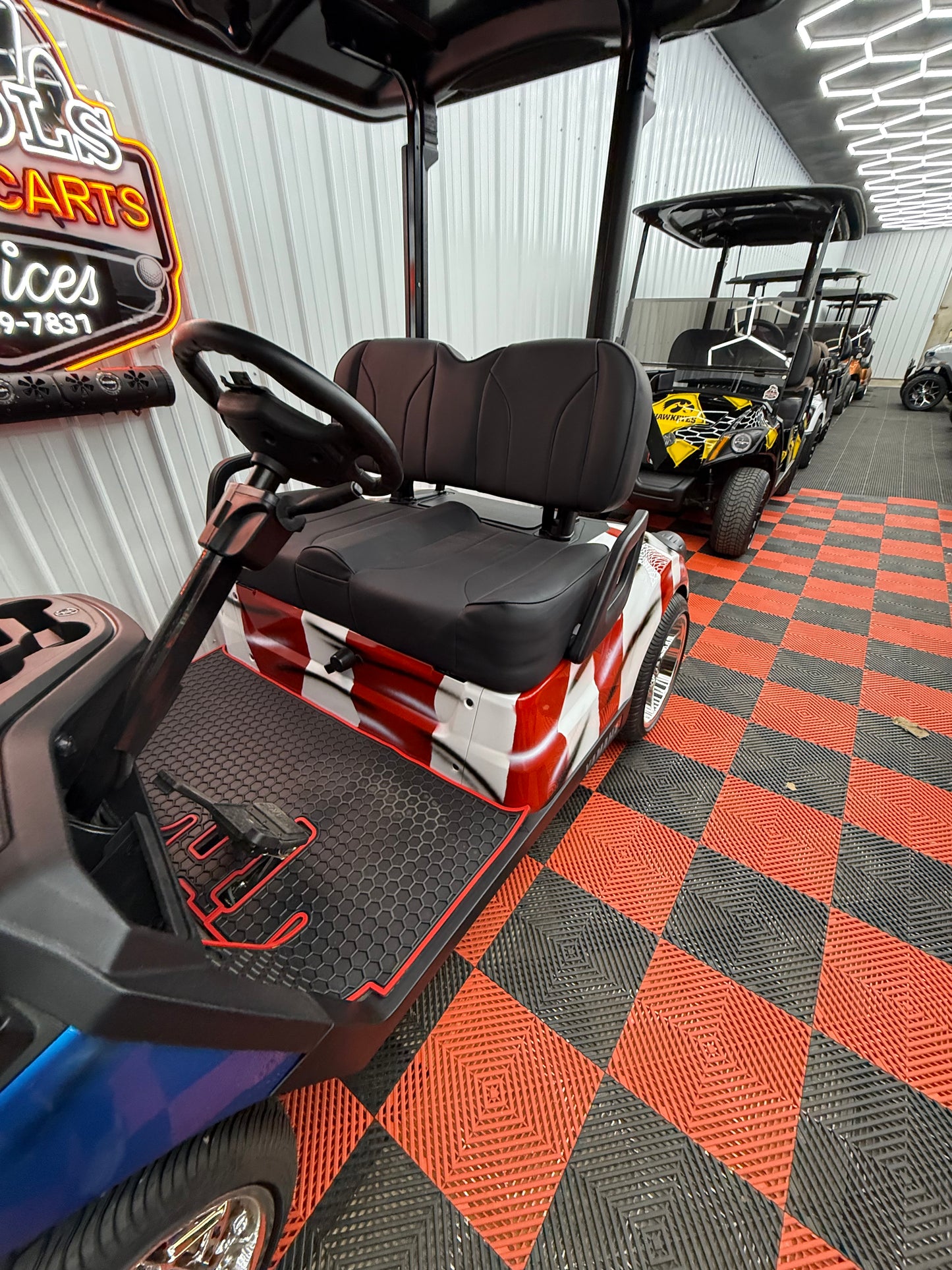 Yamaha Gas EFI QT(American Flag Edition) Luxury Seat & Street Legal Kit