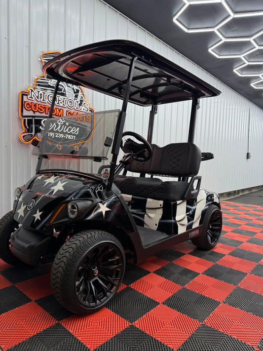 2022 Yamaha Gas EFI QT(American Flag Edition) Luxury Seat & Street Legal Kit