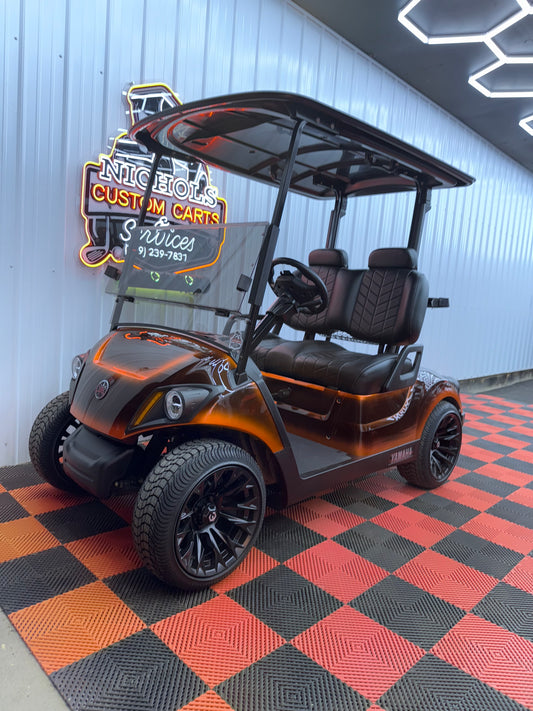 Yamaha Gas EFI QT(Black & White American Flag Edition) Luxury Seat & Street Legal Kit 2022