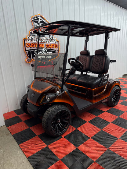 Yamaha Gas EFI QT(Black & White American Flag Edition) Luxury Seat & Street Legal Kit 2022