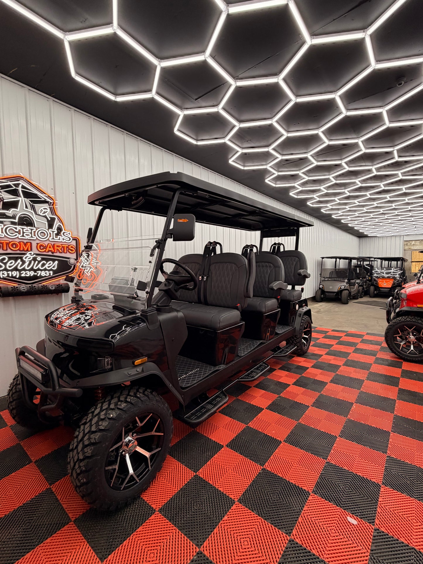 2025 Denago Rover XXL 6 Passenger Golf Cart Lithium BLACK (36m 0% Financing Available)