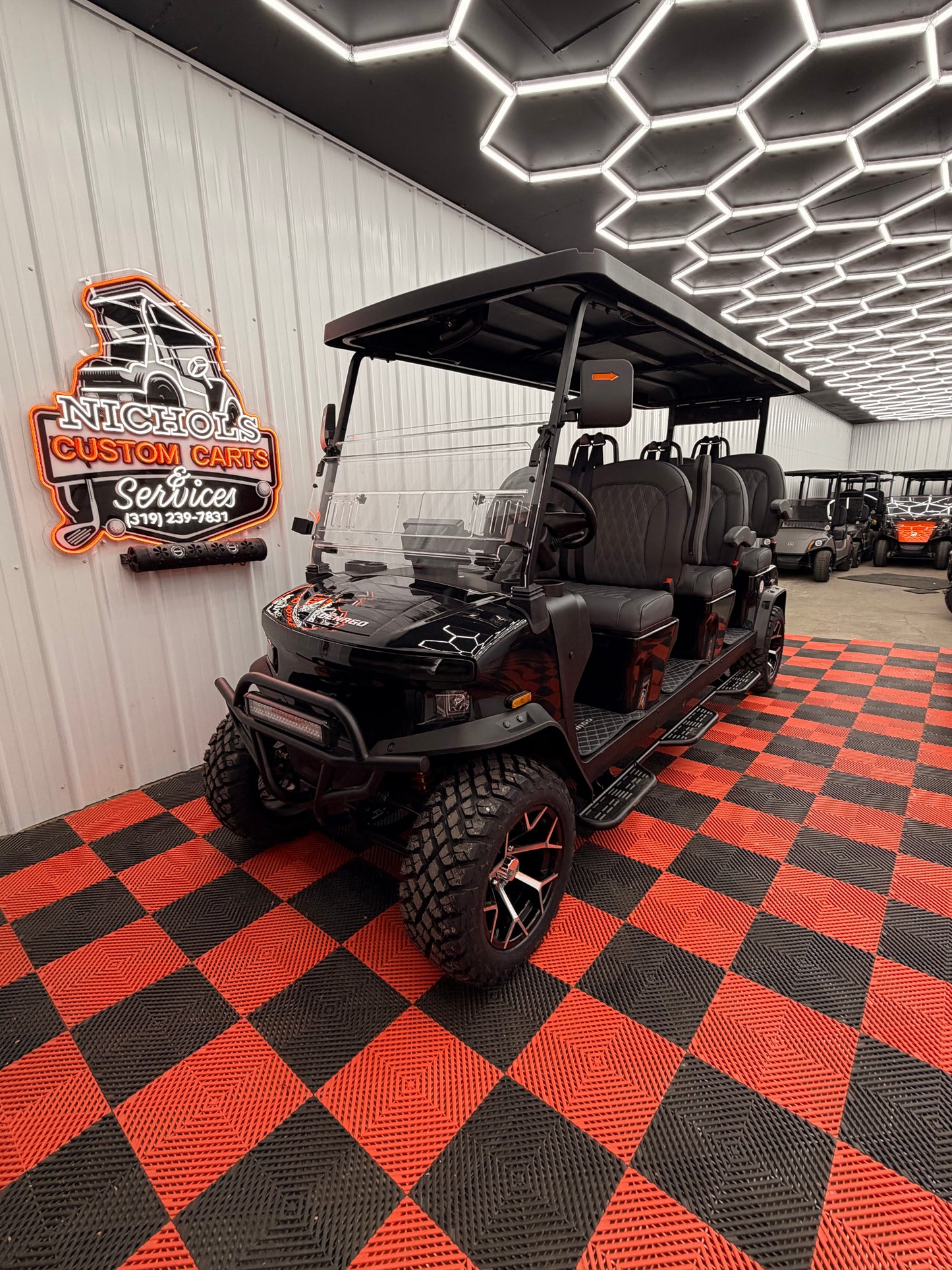 2025 Denago Rover XXL 6 Passenger Golf Cart Lithium BLACK (36m 0% Financing Available)