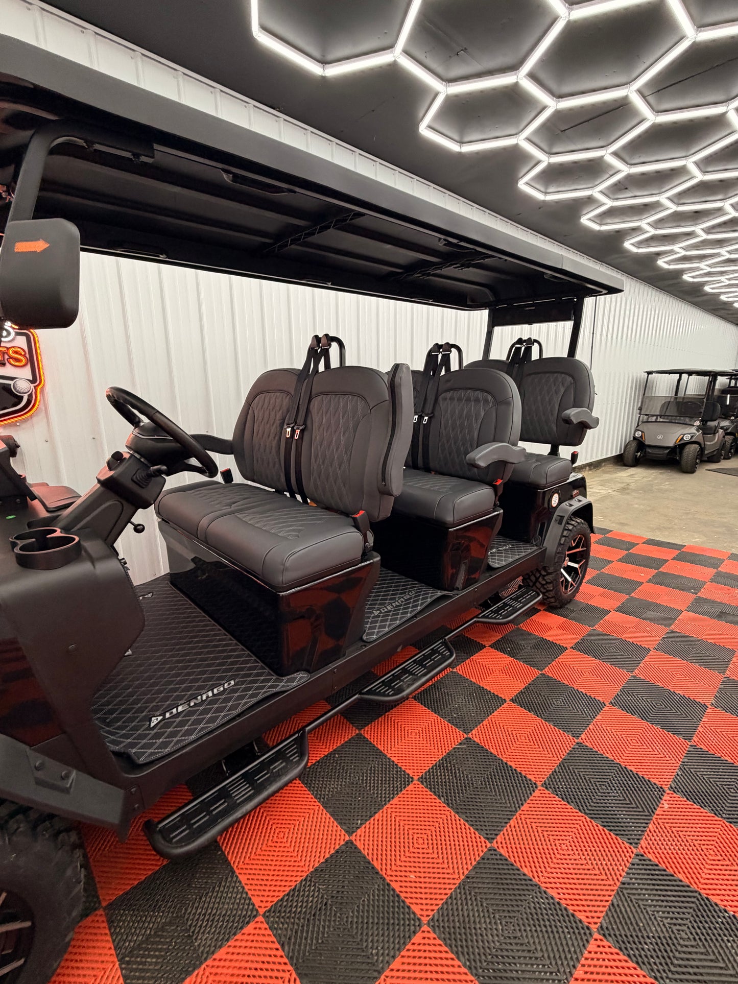 2025 Denago Rover XXL 6 Passenger Golf Cart Lithium BLACK (36m 0% Financing Available)