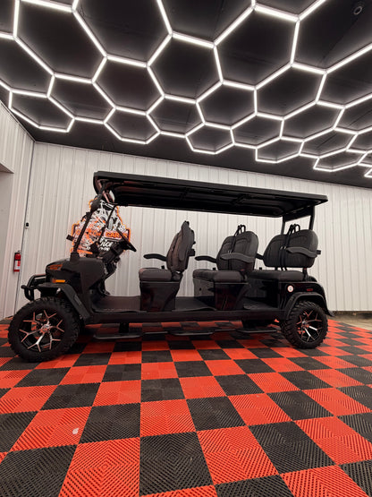 2025 Denago Rover XXL 6 Passenger Golf Cart Lithium BLACK (36m 0% Financing Available)