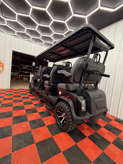 2025 Denago Rover XXL 6 Passenger Golf Cart Lithium BLACK (36m 0% Financing Available)