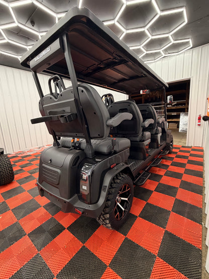 2025 Denago Rover XXL 6 Passenger Golf Cart Lithium BLACK (36m 0% Financing Available)