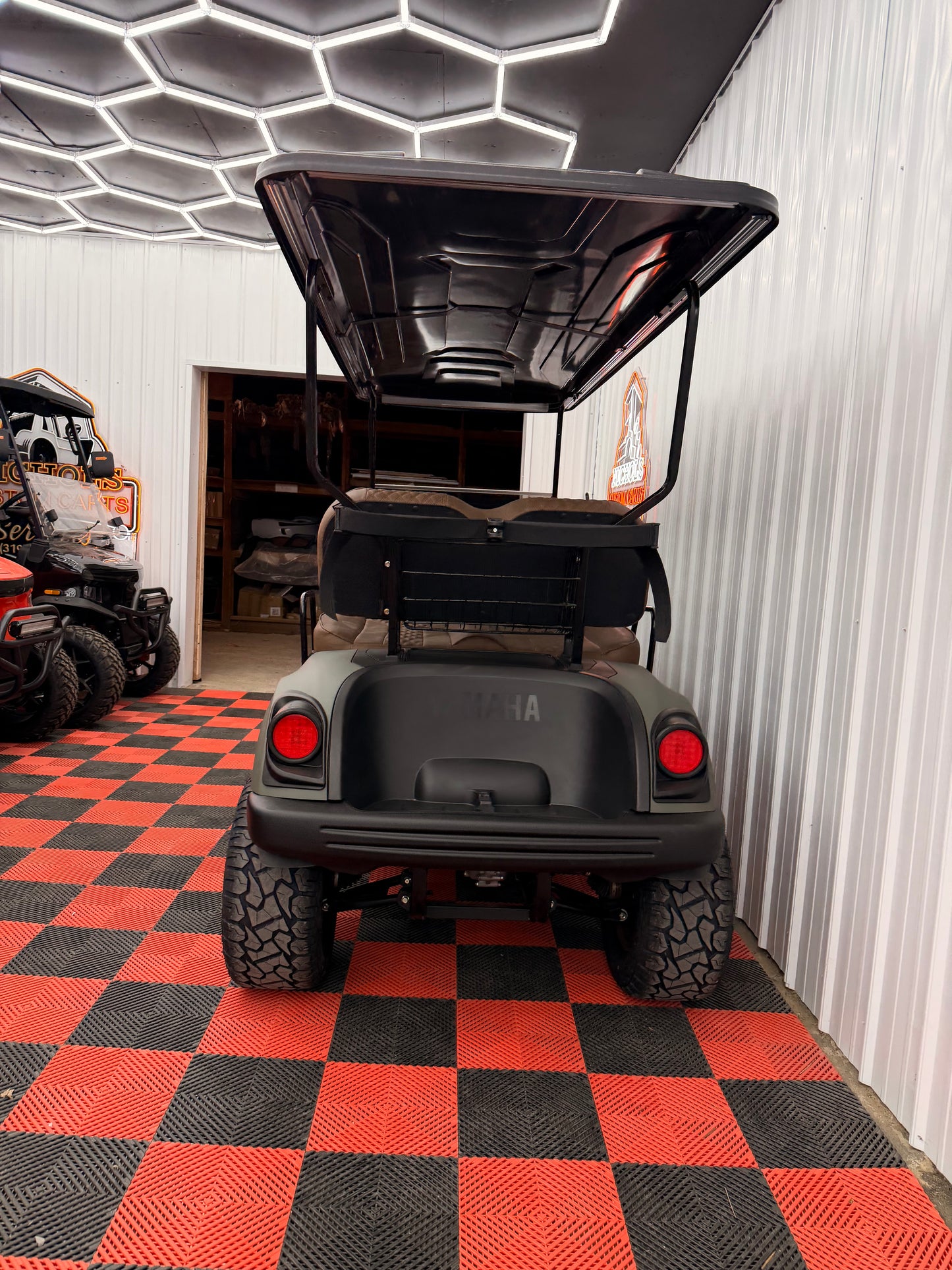 Yamaha Gas EFI QT PTV 4 Passenger Military Matte Green(Luxury,Lifted & Loaded)Forward Facing